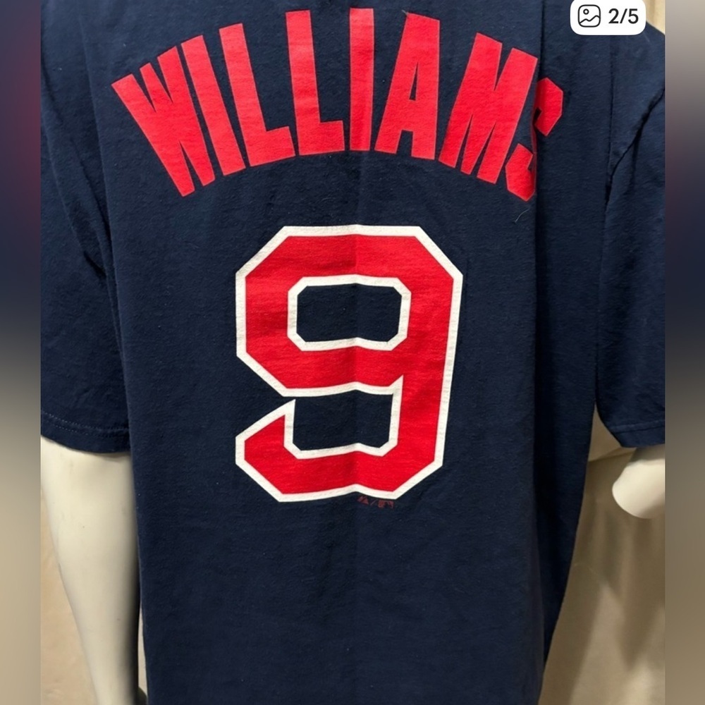 majestic Williams #9 Red Sox T-shirt - Picture 2 of 5